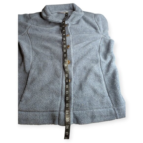 Croft & Barrow Teddy Chic Blue Button Front Jacket w/Gold Buttons Size XL - Picture 13 of 14